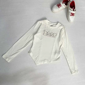 بلوز بچه گانه زیرسارافونی سفید کشی اورجینال