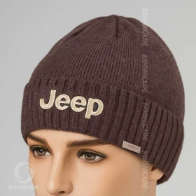 کلاه بافت JEEP (قهوه ای)