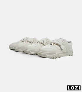 کفش کتانی بگ دار مردانه و زنانه کرم BERSHKA