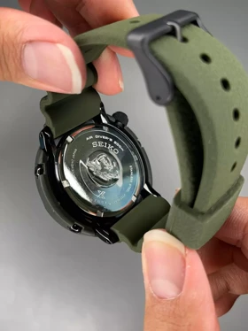 ساعت مچی سیکو سولار بند رابر سبز Seiko Solar