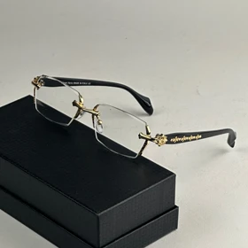 عینک کلاب مستر کروم هارتز کد 2924 Chrome Hearts (طلایی)