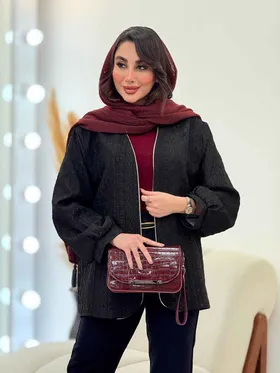 مانتو ژاکارد شاین آستین پیله