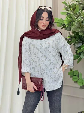 مانتو شومیزی آستین پاگن گلاره