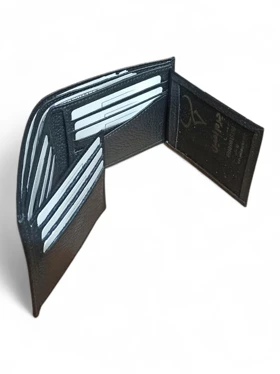 کیف پول جیبی مردانه چرم طبیعی مدل دو آلبوم