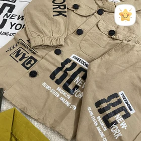 ست 3 تکه پیراهن و تیشرت و شلوار پسرانه کتان مناسب 1 تا 8 سال