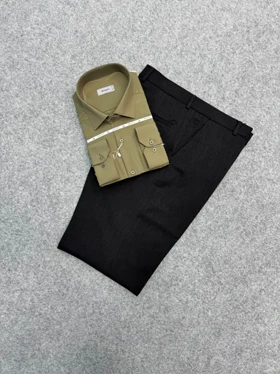 ست پیراهن و شلوار کلاسیک _ شلوار پارچه ایی و پیراهن رسمی مردانه