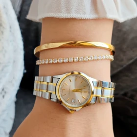 ساعت کاسیو طلایی نقره‌ای