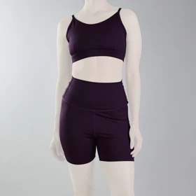 ست نیم‌تنه و کشاله بند ورزشی زنانه الو مدل 4B0153 بادمجانی