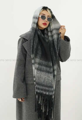 شال موهری بافت چهار خونه کد1004665