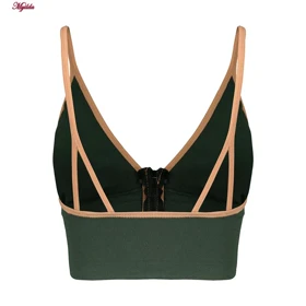 نیم‌تنه ورزشی جلو زیپ زنانه مدل پددار سبز کد 4563