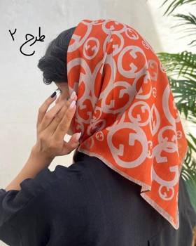 مینی اسکارف نارنجی اسمارتیزی طرحدار 3711