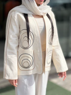 مانتو لینن طرحدار کد 850
