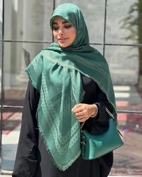 روسری ابریشم ژاکارد لمه اورجینال