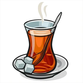 استیکر پارچه و لباس پاد آفرین مدل چایی کد 3491