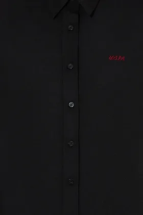 پیراهن پایه آستین بلند مشکی زنانه TYCS2M13XN169115664250901