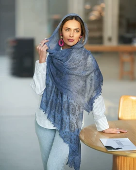 شال نخی طرحدار ترمه 20600