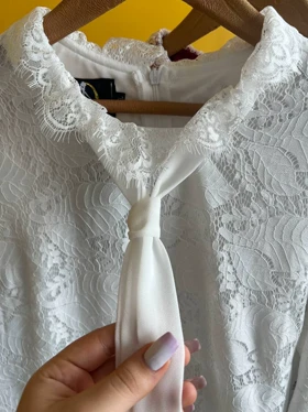 بلوز مجلسی زنانه گیپور آستردار وارداتی
