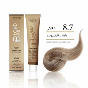 رنگ مو شماره 8.7 بلوند شکلاتی روشن بلوند بار Blond Bar
