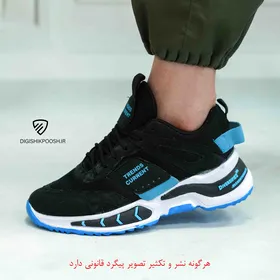 کفش کتانی گوچی مشکی آبی