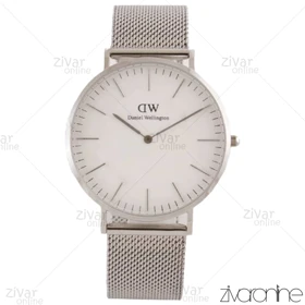 ساعت دنیل ولینگتون مردانه حصیری سیلور صفحه سفید 103879