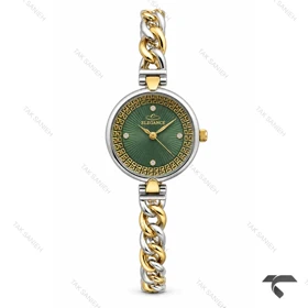 ساعت الگانس زنانه رفرنس EL006 دورنگ طلایی صفحه سبز Elegance-11482-L