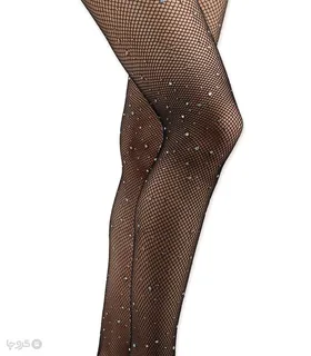 جوراب شلواری فیش نت نگین‌دار کد 2136
