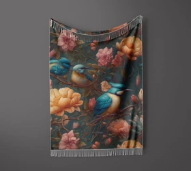 شال مبل ریش دار sofa shawl 203