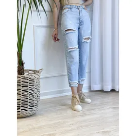 شلوار جین مام زاپ‌دار 2