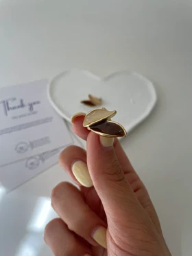 گوشواره میناکاری برگ