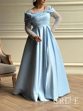 ماکسی ساتن بالاتنه سنگدوزی