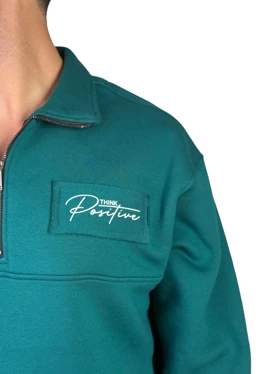 پلیور دورس نیم زیپ مردانه مدل تینک رنگ سبز کد 89867