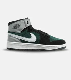 کفش کتانی ساق‌دار طوسی سبز مشکی مردانه Nike air jordan 1 مدل 6388