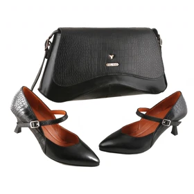 ست کیف و کفش زنانه چرم یلسان مدل آیریا کد 930-OLOVIYA-PRM