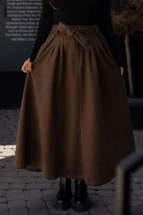 دامن فوتر زنانه مدل 3 پیل قد 90 گرم بالا وارداتی