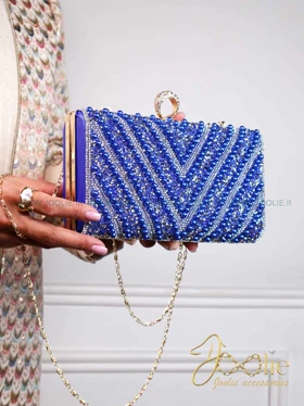 کیف زنانه مجلسی مدل آرامیس کد k866 (آبی)