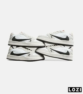 کفش کتانی مردانه و زنانه سفید کرم مشکی NIKE LOUIS VUITTON x travis scott