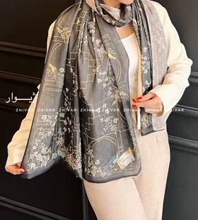 شال حریر دولایه