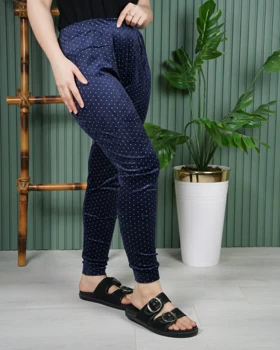 شلوار زنانه مخمل خالدار وارداتی M7709