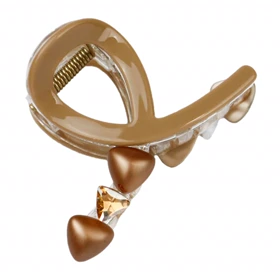 کلیپس مو زنانه مدل روبان نگین‌دار قلبی