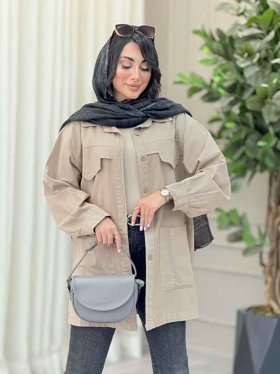 مانتو پشت ژیله برش‌دار