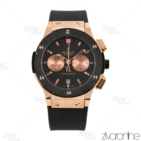 ست ساعت هابلوت کلاسیک فیوژن سه موتوره مشکی رزگلد 102212