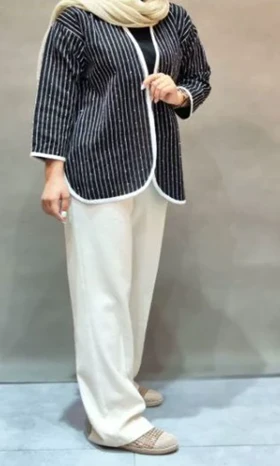 کت لینن طرحدار