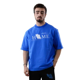 تیشرت باکسی اسپرت ایران مدل Home-4M1293 آبی