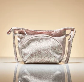 کیف لوازم آرایش سه تکه طرحدار در سه رنگ