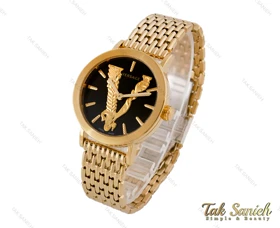 ساعت مچی ورساچه Virtus زنانه طلایی صفحه مشکی Versace-3994-L