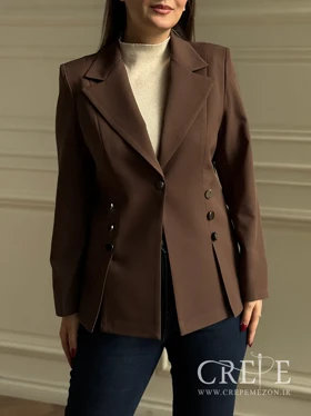 کت کرپ جلو چاک هفت دکمه