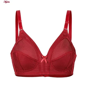 سوتین زنانه لین مدل سه تکه زنبوری زرشکی کد 4680-405