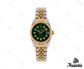 ساعت رولکس زنانه دیت جاست صفحه سبز w-3873