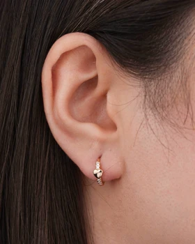 گوشواره حلقه‌ای قلب ژوپینگ