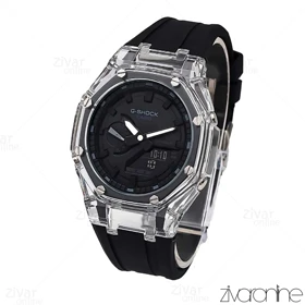 ساعت جی شاک GA2100 مردانه شیشه ای صفحه مشکی 105851